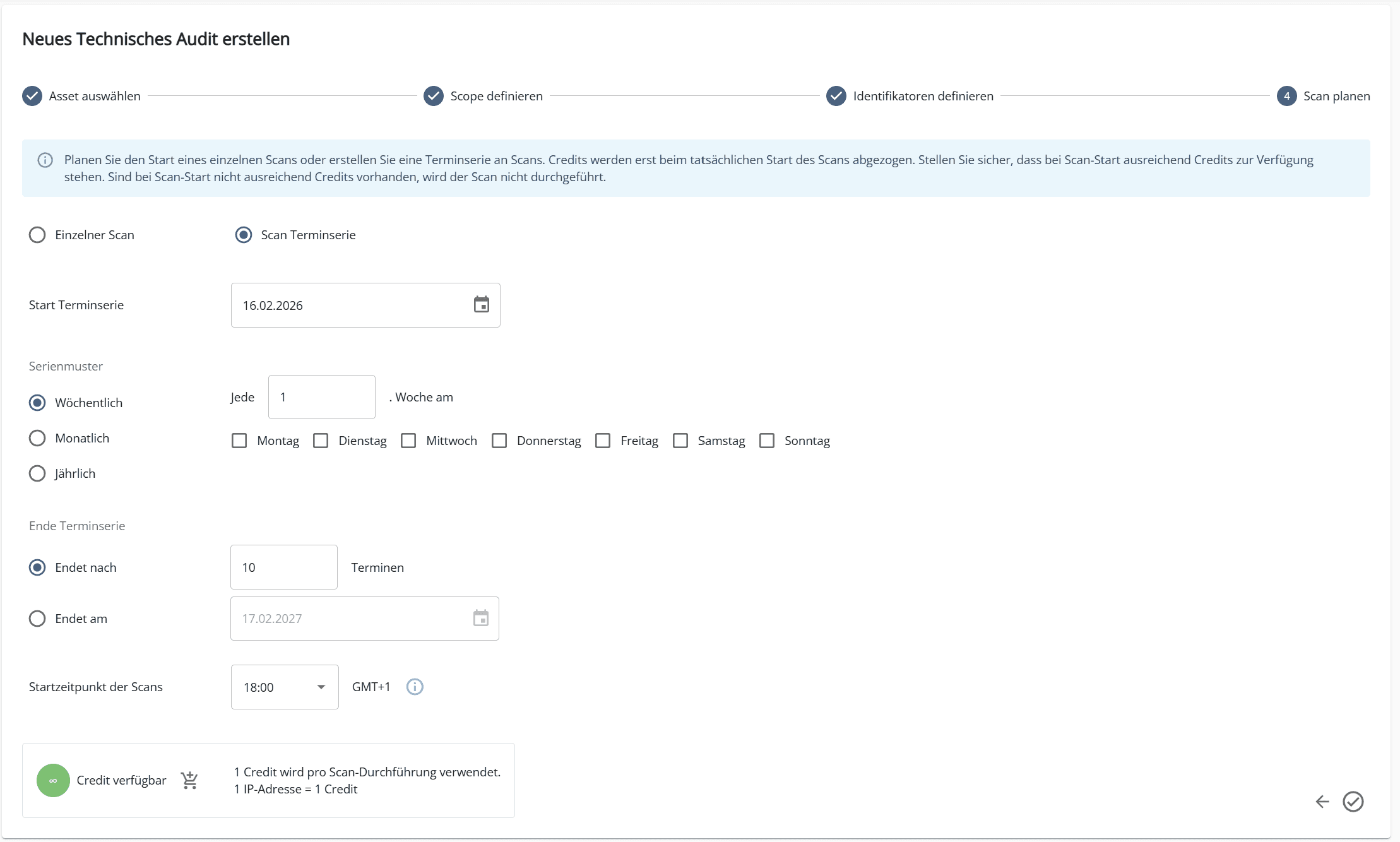 Attack Surface Management Feature - Scan Plan